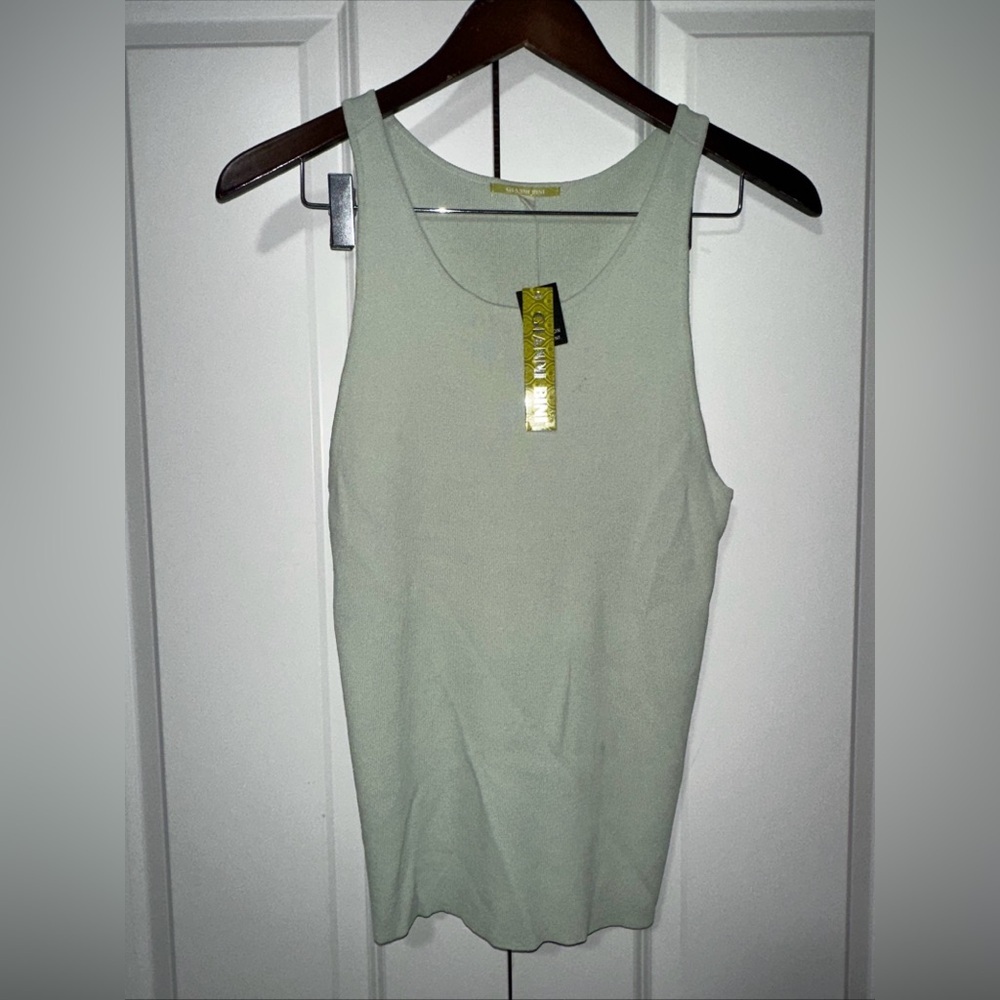 Gianni Bini Knit Katy Racer Tank Top NWT L